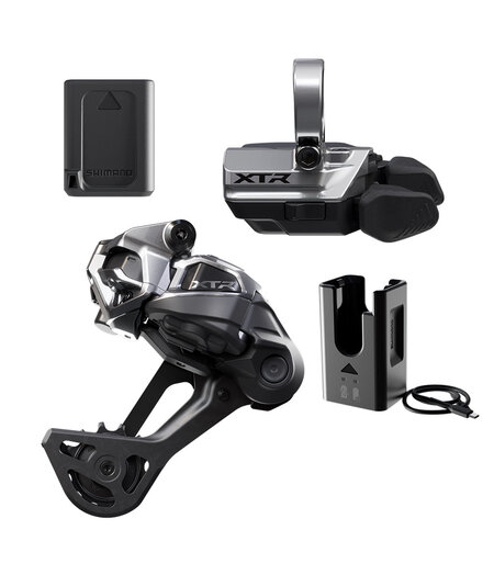 Shimano GP-M9250 Di2 Drivetrain Kit XTR - RD-M9250-SGS, BT-DN320 EC-DN100, SW-M9250R Clamp Band