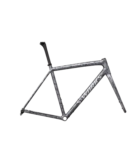 Specialized S-Works Crux Frameset Satin Carbon/Multi-Color Blurred Impasto/Gloss White Metallic Silver