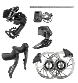 SRAM Force E1 AXS 2X Electronic HRD groupset (Left Right Shift/Hyd ED FM, CN 114l, RD 36T, FD, Paceline A2 CL 160mm,Batt & Charger)