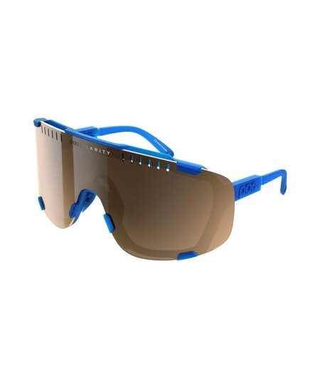 POC Devour Sunglasses - Opal Blue Translucent / Brown / Silver Mirror