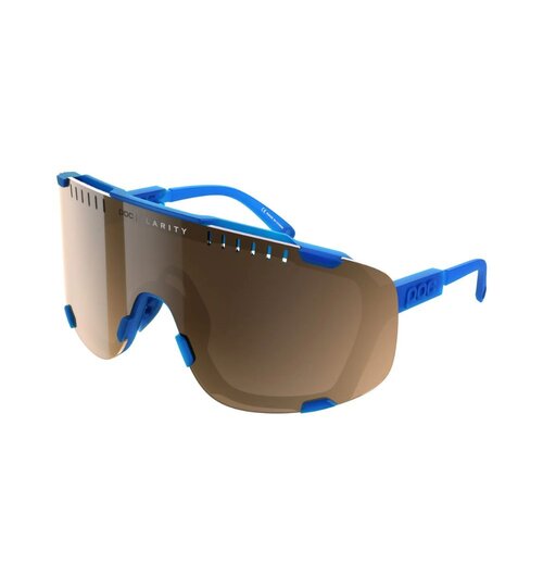 POC Devour Sunglasses - Opal Blue Translucent / Brown / Silver Mirror