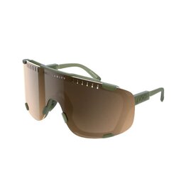 POC Devour Sunglasses - Epidote Green Translucent / Brown / Silver Mirror