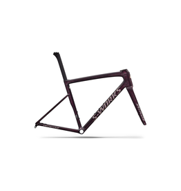 Specialized S-Works Tarmac SL8 Frameset - Gloss Carbon / Bordeaux Metallic + Nebula Directional Brush / Pearl Over White