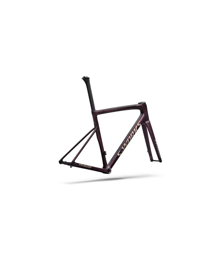 Specialized S-Works Tarmac SL8 Frameset - Gloss Carbon / Bordeaux Metallic + Nebula Directional Brush / Pearl Over White