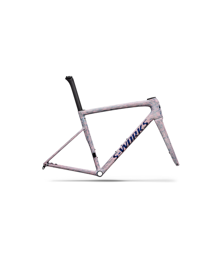 Specialized S-Works Tarmac SL8 Frameset - Gloss Dolomite Metallic / Directional Brush / Blue Majesty Metallic