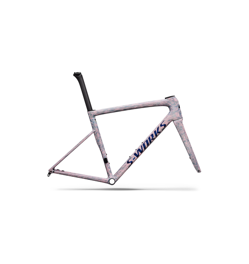 Specialized S-Works Tarmac SL8 Frameset - Gloss Dolomite Metallic / Directional Brush / Blue Majesty Metallic