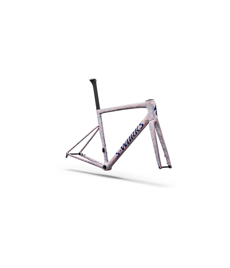 Specialized S-Works Tarmac SL8 Frameset - Gloss Dolomite Metallic / Directional Brush / Blue Majesty Metallic