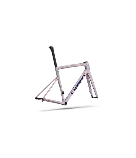 Specialized S-Works Tarmac SL8 Frameset - Gloss Dolomite Metallic / Directional Brush / Blue Majesty Metallic