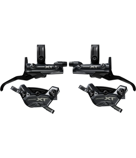 Shimano Deore XT M8200/8220 Disc Brake Upgrade Kit - Right and Left BL-M8200 Levers, Post Mount, Front and Rear BR-M8220