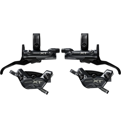 Shimano Deore XT M8200/8220 Disc Brake Upgrade Kit - Right and Left BL-M8200 Levers, Post Mount, Front and Rear BR-M8220