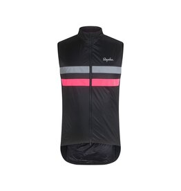 Rapha Men's Brevet Insulated Gilet Dark Navy/Hi-Vis Pink/Silver