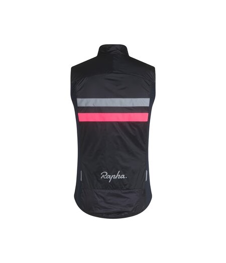 Rapha Men's Brevet Insulated Gilet Dark Navy/Hi-Vis Pink/Silver