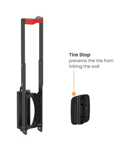 BIKE RAKZ Ezi-Adjust Wall Mount Bike Storage Rack - Black