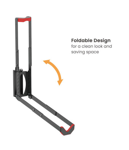 BIKE RAKZ Ezi-Adjust Wall Mount Bike Storage Rack - Black