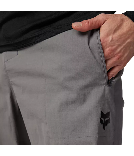 FOX Racing Apparel Mens Ranger Shorts w/ Liner Pewter