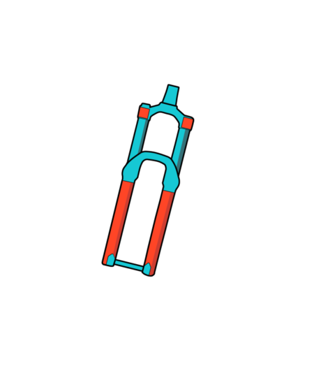 Ride Wrap Covered Protection - MTB Fork Kit - Finish: Gloss