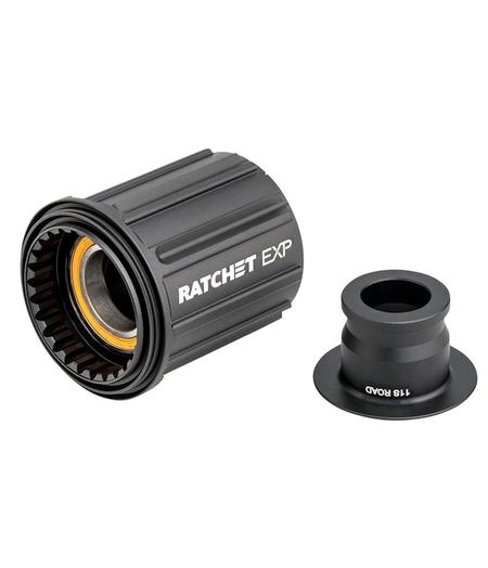 DT Swiss Ratchet EXP Freehub Body, Ceramic Bearings - Shimano HG 11/12-Speed Road, Standard, Aluminum, Kit w/ End Cap, 12 x 142 mm