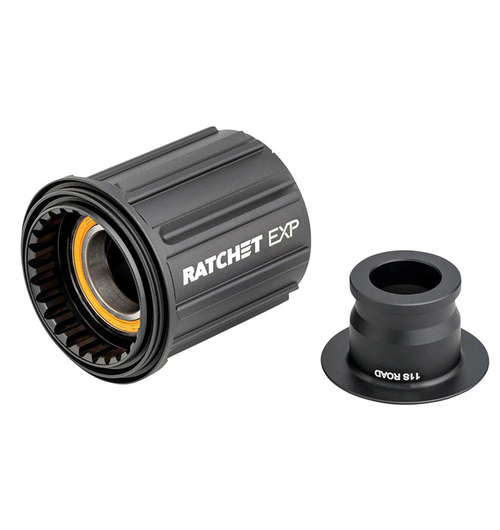 DT Swiss Ratchet EXP Freehub Body, Ceramic Bearings - Shimano HG 11/12-Speed Road, Standard, Aluminum, Kit w/ End Cap, 12 x 142 mm