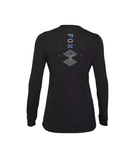 FOX Racing Apparel Womens Ranger Drirelease Long Sleeve Jersey Lunar Black