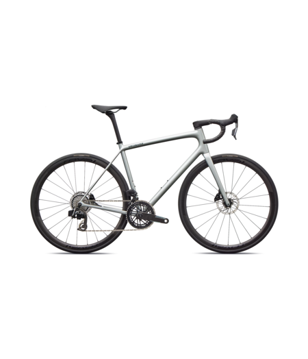 Specialized Aethos 2 Pro SRAM Force AXS - Gloss Shadow Silver / Emerald Metallic