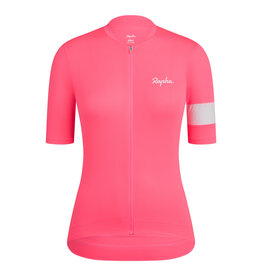Rapha Women's Core Lightweight Jersey High-Vis Pink / White