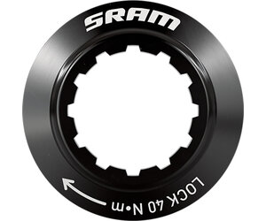 Disc Lock Ring - CenterLock w/Internal Serration, SRAM Logo Black
