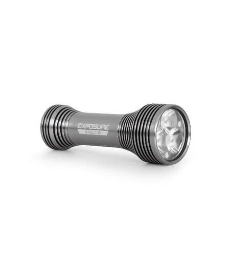 Exposure Diablo Mk15 Front Light Gun Metal Black - with Helmet & Handlebar Mount (USB-C Charging)
