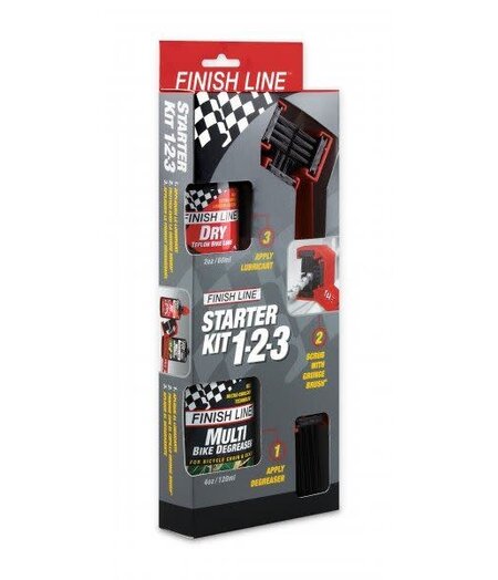 Chain Cleaning Kit w/ Grunge Brush + 4oz Degreaser + 2oz Dry Lube Teflon