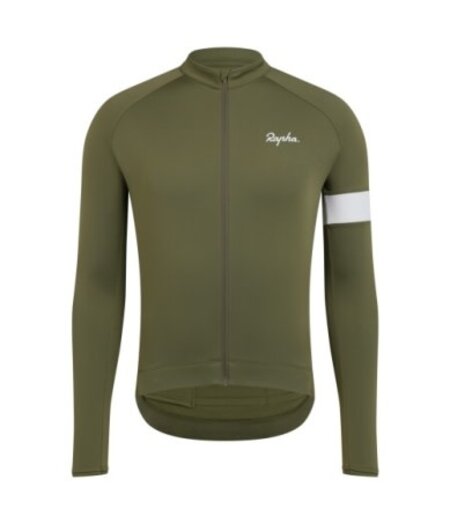 Rapha Men's Long Sleeve Core Jersey Dark Khaki Size SMALL