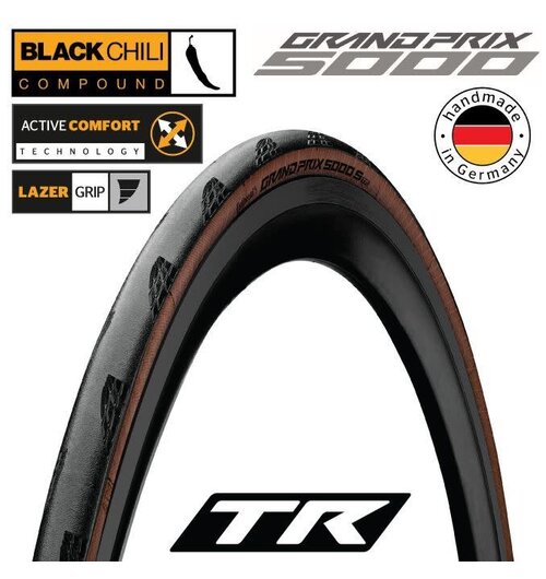 Continental Grand Prix 5000 S TR Folding Road Tyre Transparent ( GP5000 S )