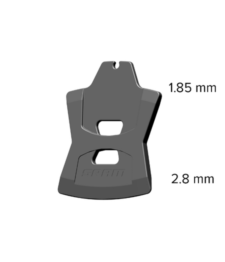 SRAM Disc Brake Pad Spacer - each (1.85mm / 2.8mm) - Level Stealth 2-Piston Bronze (2024+) / Level, Level T, Level TL (2017+) / DB1 (2014-2016) / DB3 (2014-2017) / DB5 (2015-2018)