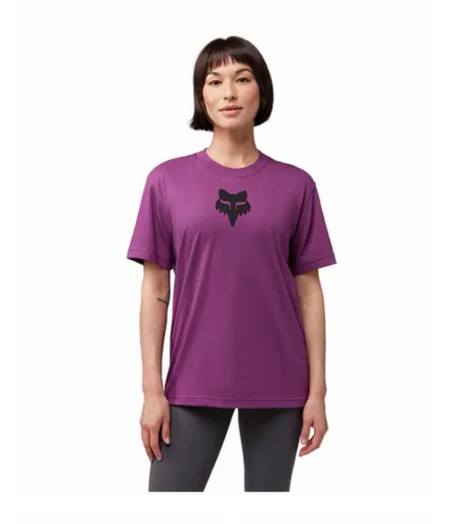FOX Racing Apparel Womens Fox Head Short Sleeve Tee Sangria XSMALL