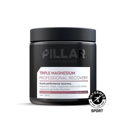 Pillar Performance Triple Magnesium Professional Recovery Powder Berry (200g) JAR