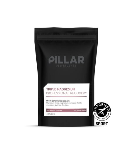 Pillar Performance Triple Magnesium Professional Recovery Berry Value Pack (400g) POUCH