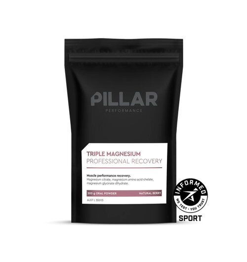 Pillar Performance Triple Magnesium Professional Recovery Berry Value Pack (400g) POUCH