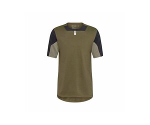 Mens Defend Short Sleeve Jersey Olive Green