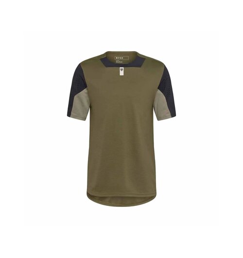 FOX Racing Apparel Mens Defend Short Sleeve Jersey Olive Green