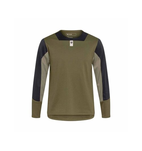 FOX Racing Apparel Youth Defend Long Sleeve Jersey Olive Green