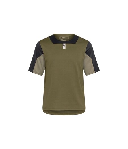 FOX Racing Apparel Youth Defend Short Sleeve Jersey Olive Green