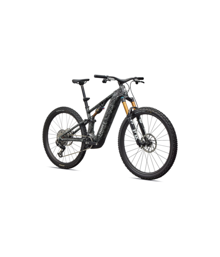 Specialized S-Works Turbo Levo R - Gloss Shadow Silver Blended Speckle Over Carbon / Silver Dust