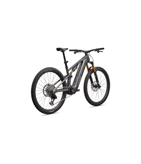 Specialized S-Works Turbo Levo R - Gloss Shadow Silver Blended Speckle Over Carbon / Silver Dust