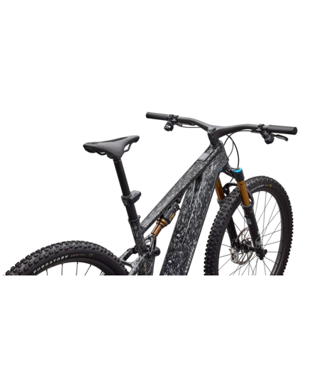 Specialized S-Works Turbo Levo R - Gloss Shadow Silver Blended Speckle Over Carbon / Silver Dust