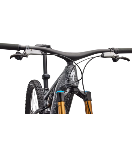 Specialized S-Works Turbo Levo R - Gloss Shadow Silver Blended Speckle Over Carbon / Silver Dust