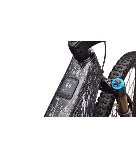 Specialized S-Works Turbo Levo R - Gloss Shadow Silver Blended Speckle Over Carbon / Silver Dust