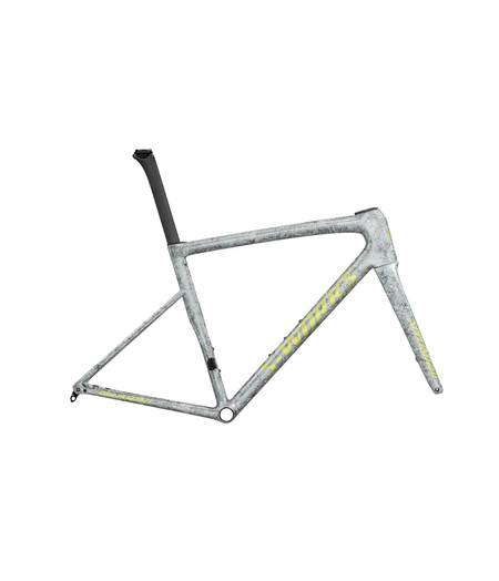 Specialized S-Works Tarmac SL8 Frameset Satin Liquid Silver / Multi-Color Dry Impasto / Gloss Team Yellow Tint, size 56cm only.!