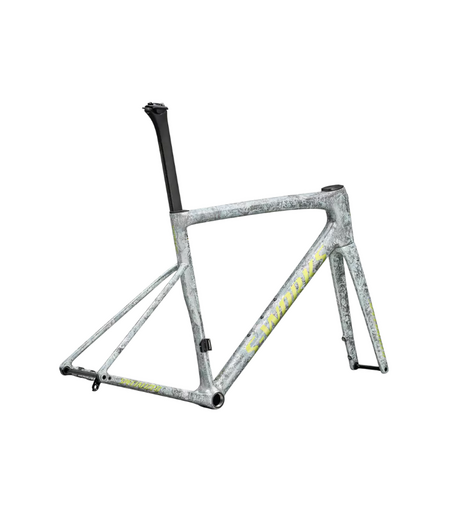 Specialized S-Works Tarmac SL8 Frameset Satin Liquid Silver / Multi-Color Dry Impasto / Gloss Team Yellow Tint, size 56cm only.!