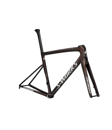 Specialized S-Works Tarmac SL8 Frameset - Gloss Carbon / Red To Gold Blurred Speckle / Metallic White Silver, size 49cm only.!