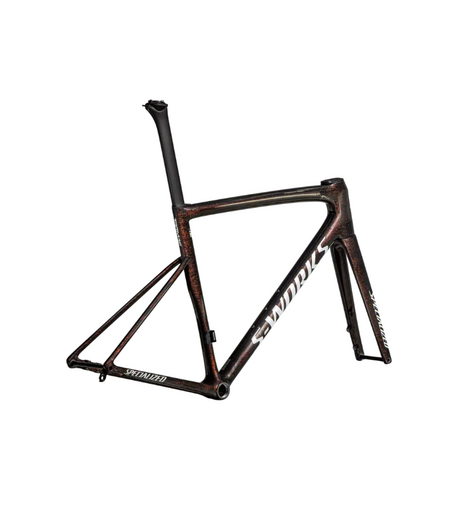 Specialized S-Works Tarmac SL8 Frameset - Gloss Carbon / Red To Gold Blurred Speckle / Metallic White Silver, size 49cm only.!