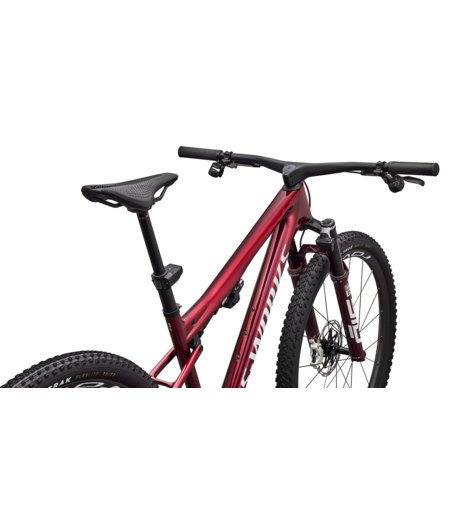 Specialized S-Works Epic 9 Gloss Red Tint Over Red Reflex Pearl Edge Fade / Metallic White Silver