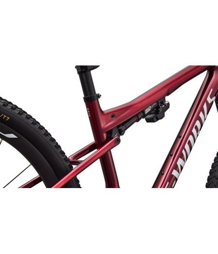 Specialized S-Works Epic 9 Gloss Red Tint Over Red Reflex Pearl Edge Fade / Metallic White Silver